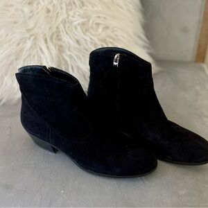 Sam Edelman Black Suede Ankle Booties